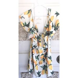 Lemon off shoulder dress (BOGO)
